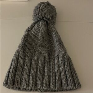 Call It Spring Gray Knit Pom-Pom Hat